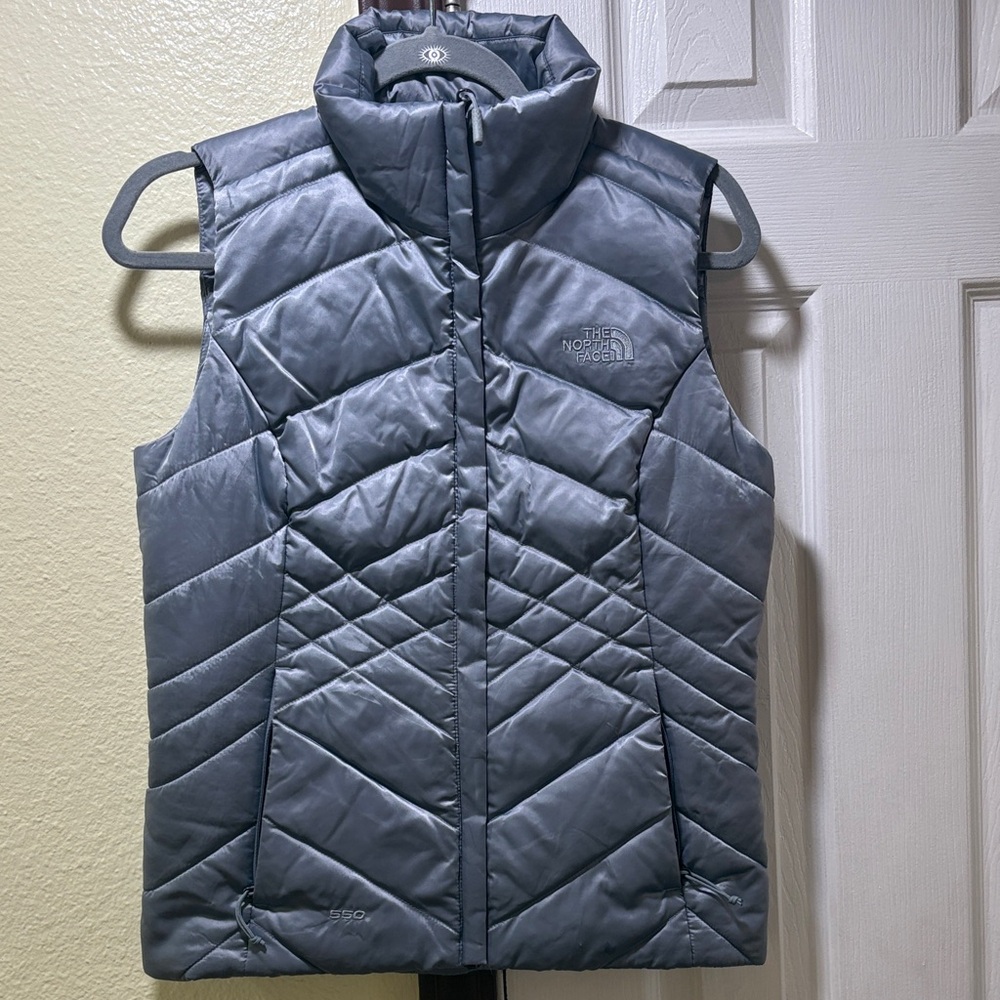 The North Face Women's Gray Quilted Puffy Vest